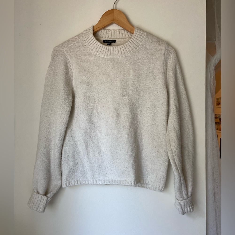 Cozy white sweater